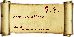 Tardi Valéria névjegykártya